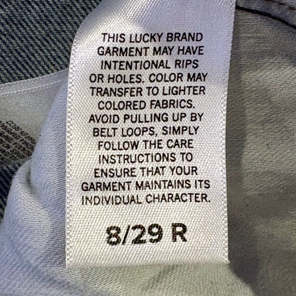 Lucky Brand Light Wash Distressed Straight-Leg Jeans - Picture 10 of 10